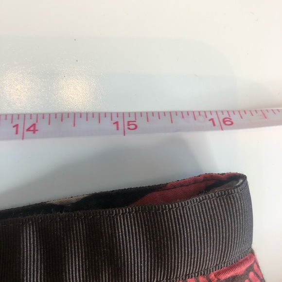 LOFT 100% Cotton Chevron A-Line Knee Length Lined Skirt Neutral 10 - Picture 8 of 9